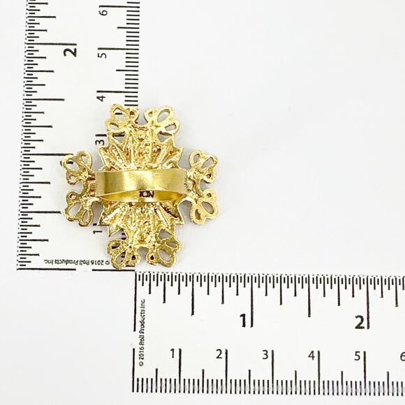 VIRGINS SAINTS & ANGELS VSA Electra Cross Ring in Gold Size 6 - Picture 7 of 8